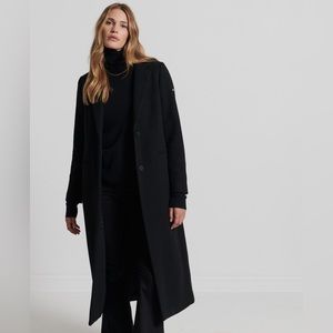 Superdry Quilt Wool Crombie Coat size 6